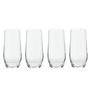 Ada Set Of 4 Crystal High Ball Glasses