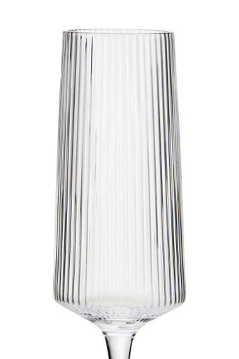 Eldon Set of Four Ribbed Champagne Glasses MOB