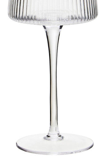 Eldon Set of Four Ribbed Wine Glasses 430ml