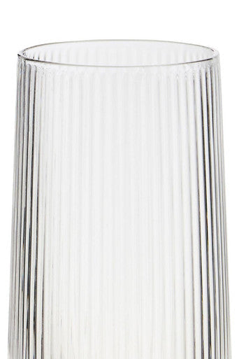 Set Of Four Eldon Ribbed Clear Hi Ball Glasses Mob Packagaing