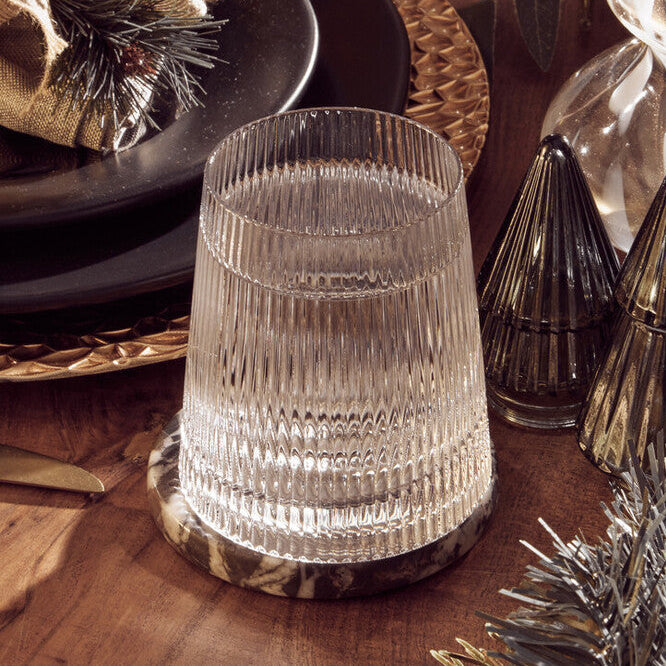 Eldon Set Of Four Ribbed Glass Tumblers
