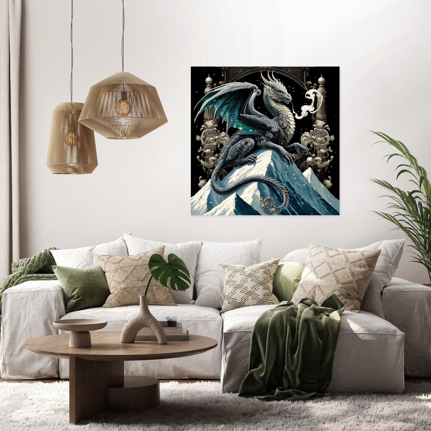 Mountain Majesty Dragon Canvas