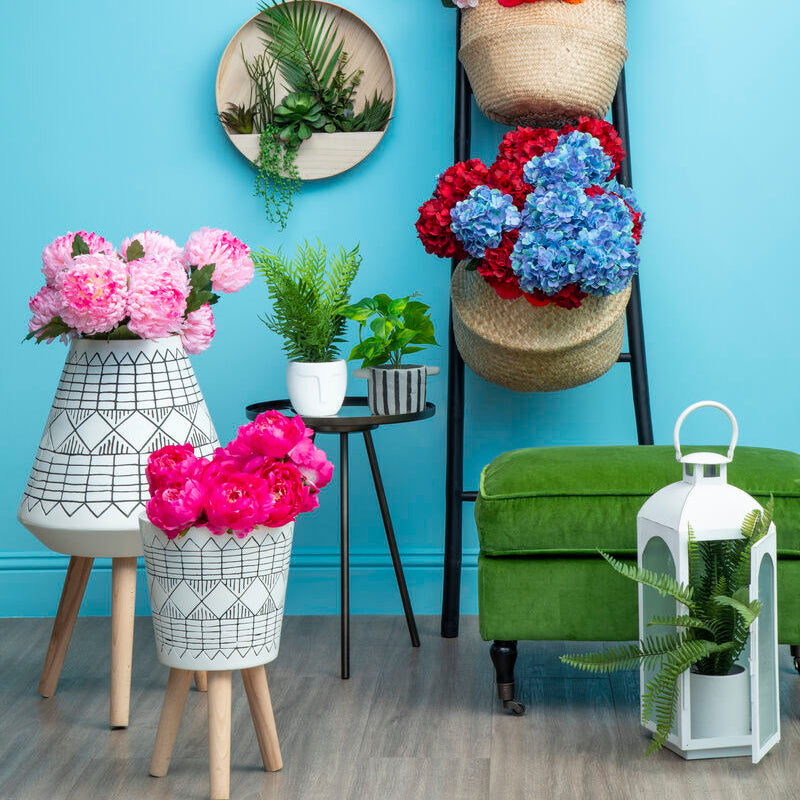 White Wash Large Mild Steel Lantern