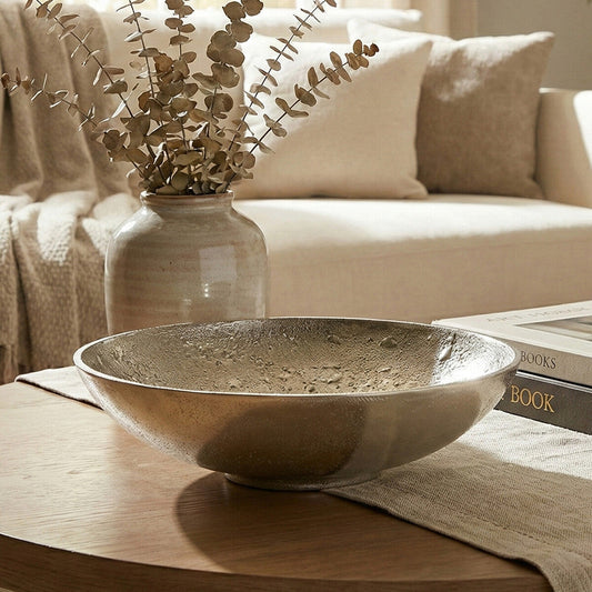 Hempstead Large Nickel Finish Bowl