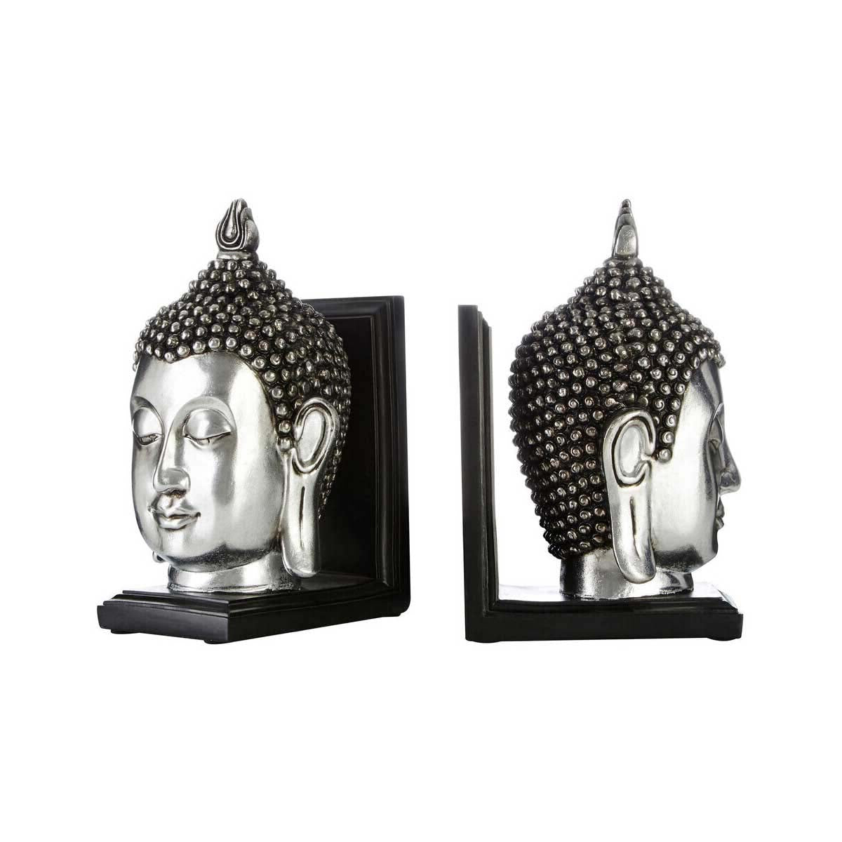Silver Buddha Head Bookends | Piper