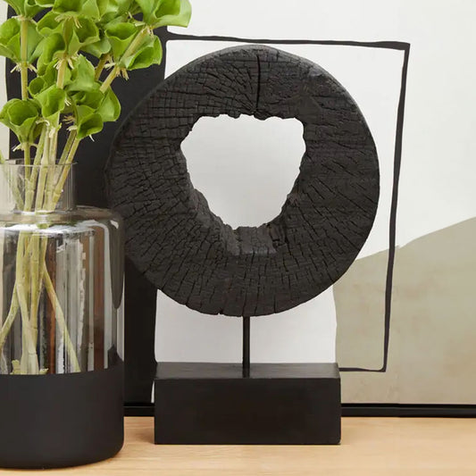 Fidel Small Rustic Mango Wood Sculpture On Stand