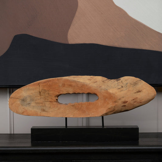 Natural Mango Wood Slice Sculpture | Fidel