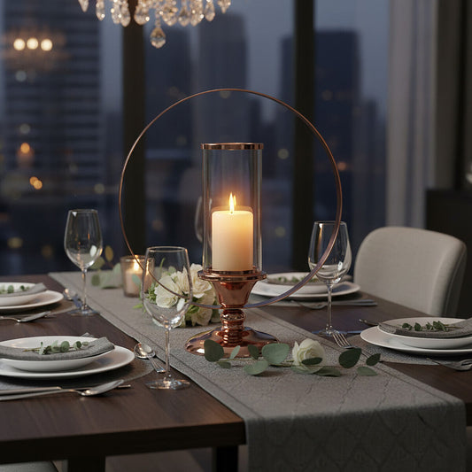 Kensington Townhouse Large Metal Candle Holder