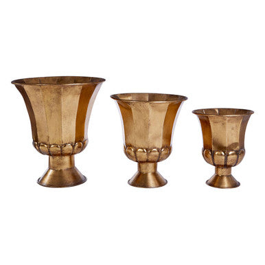 Reza Oversized Gold Finish Planters