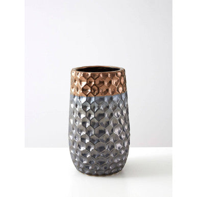 Galaxy Small Ceramic Vase with Metallic Finish