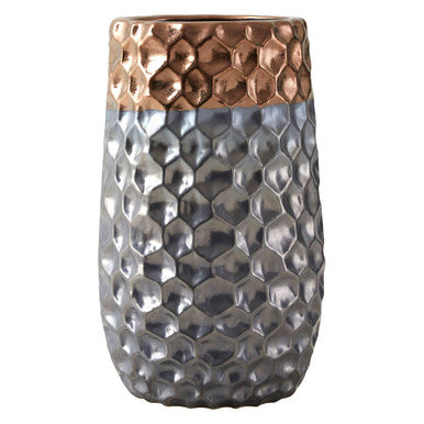 Galaxy Small Ceramic Vase with Metallic Finish