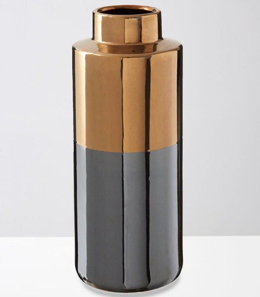 Stellar Grey Large Metallic Vase