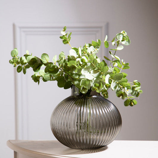 Nullah Small Smoked Grey Glass Vase