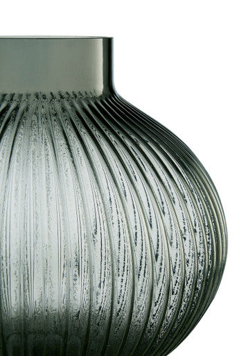 Nullah Large Smoked Grey Glass Vase