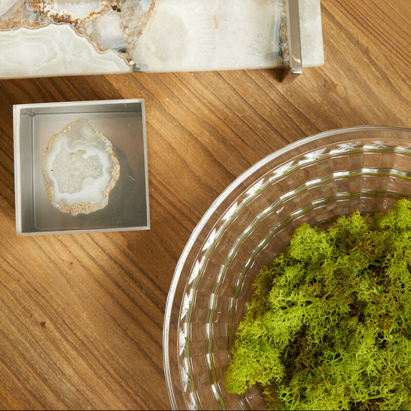 Bowerbird White Agate Small Trinket Box