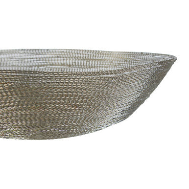 Nickel Wire Silver Decorative Bowl | Hege
