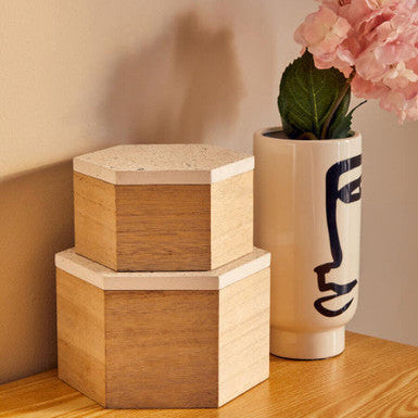 Mimo Large Terrazzo Lid Trinket Box