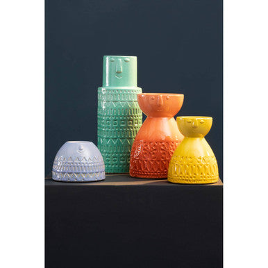 Visage Medium Coral Face Vase