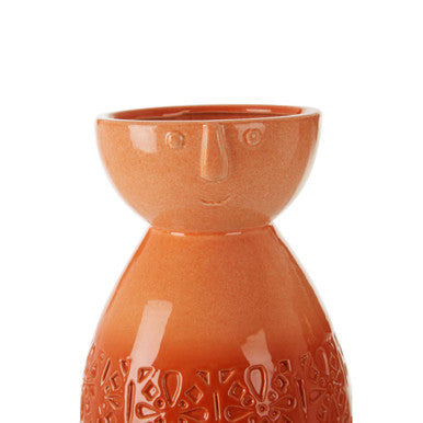 Visage Medium Coral Face Vase
