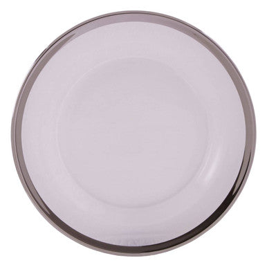 Ida Glass Side Plate With Silver Rim