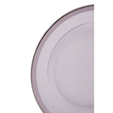 Ida Glass Side Plate With Silver Rim