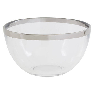Ida Glass Bowl With Silver Rim