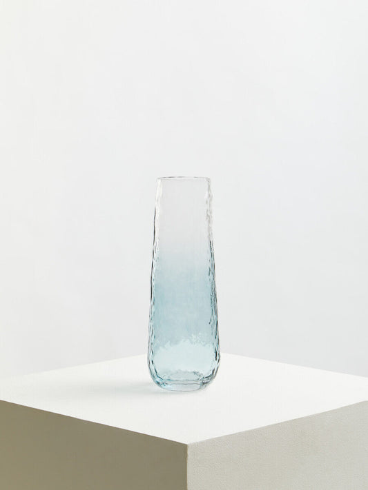 Brock large blue glass vase