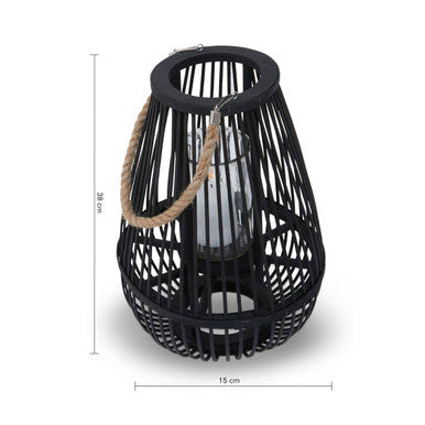 Small Black Bamboo Lantern | Lentigo