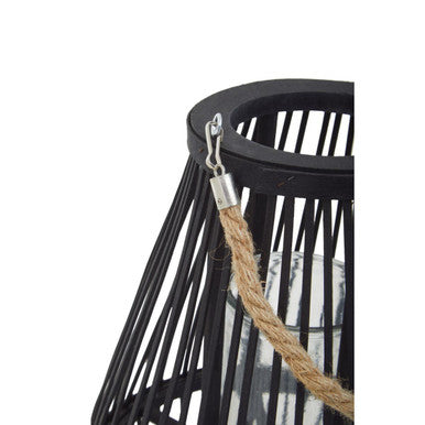 Small Black Bamboo Lantern | Lentigo