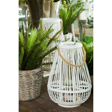 Small White Bamboo Lantern | Lentigo