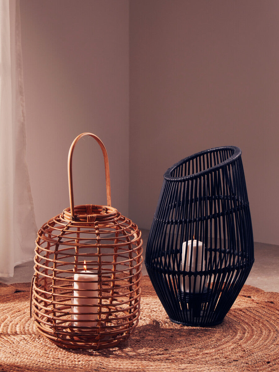 Mataram Tall Natural Rattan Lantern
