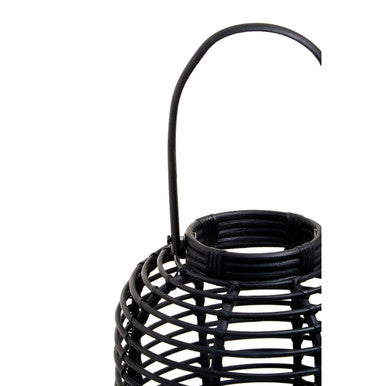 Mataram Small Black Natural Rattan Lantern