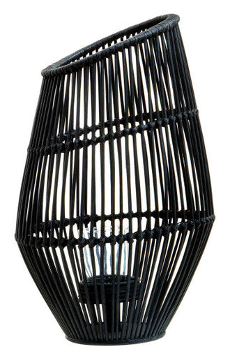 Mataram Large Black Natural Rattan Lantern
