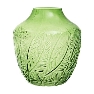 Corie Small Botanical Green Glass Vase