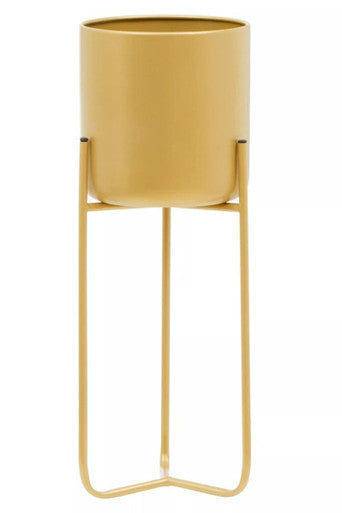 Avento Large Gold Finish Floor Planter