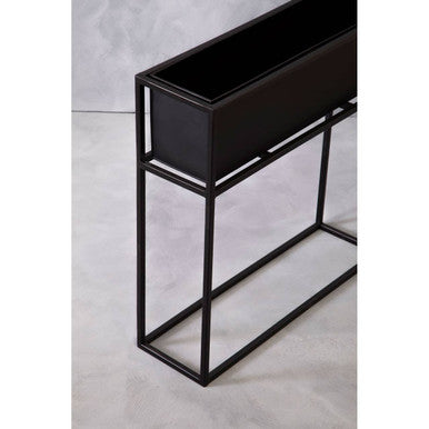 Asher Floor Standing Black Plant Box.