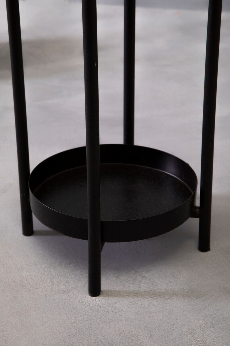 Asher Two Tier Black Plant Stand