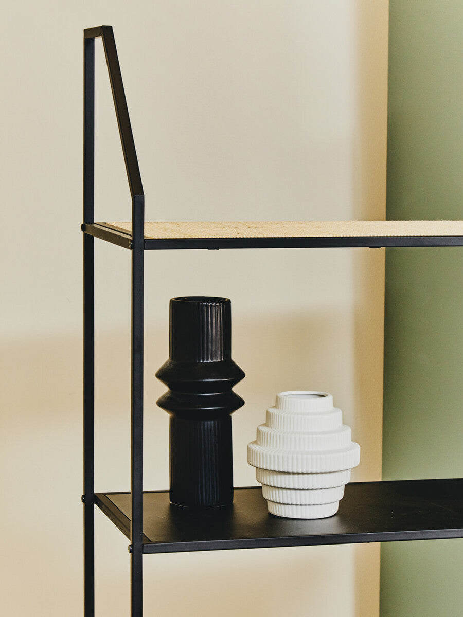 Fabia White Small Step Design Vase