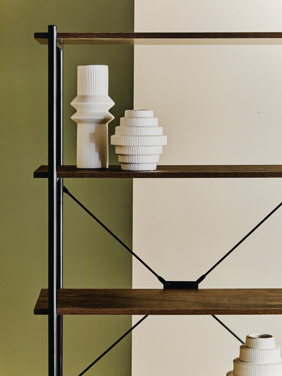 Fabia White Small Step Design Vase