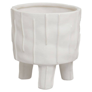 Fara White Small Planter