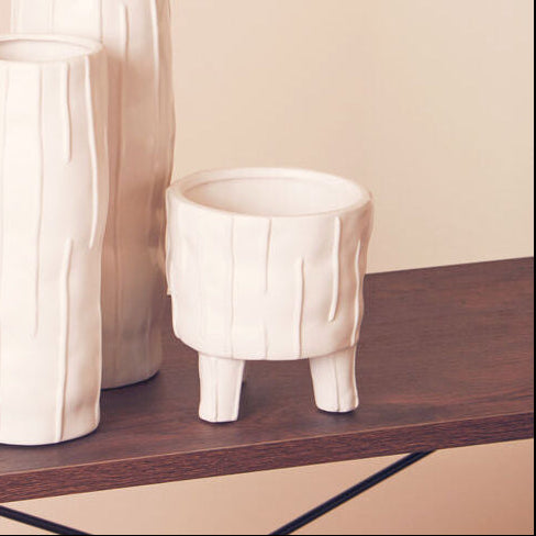 Fara White Small Planter