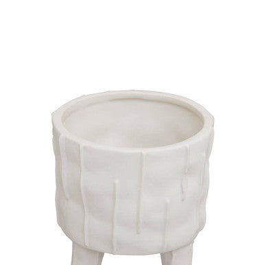 Fara White Small Planter