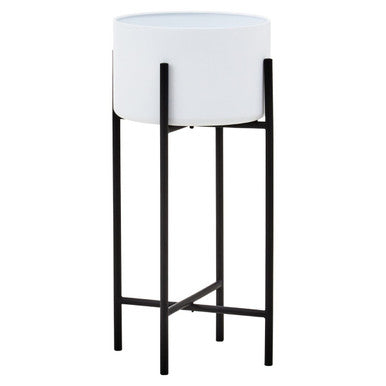 Trosa Large White And Black Floor Standing Planter