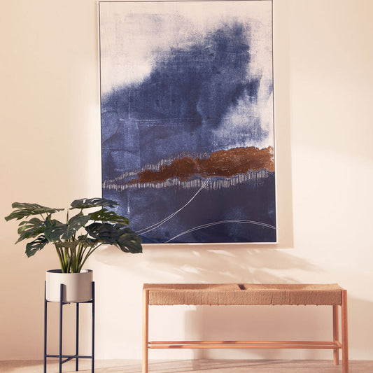 Trosa Large Grey And Black Floor Standing Planter