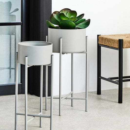 Trosa Large Grey Floor Standing Planter