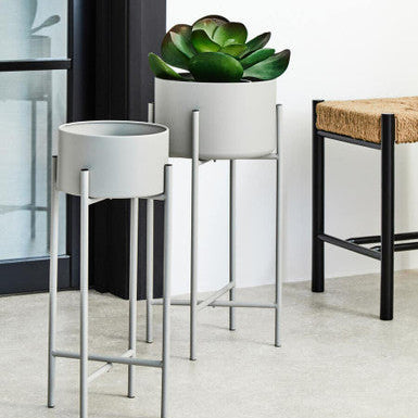 Trosa Small Grey Floor Standing Planter