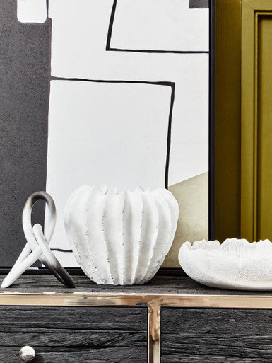 Broc White Textured Vase