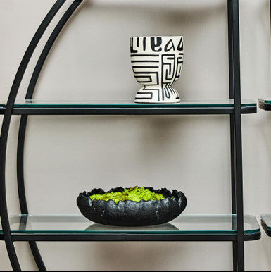 Broc Black Textured Bowl