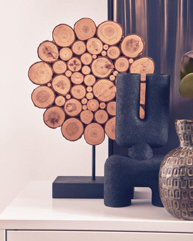 Broc Small Black Sculptured Vase