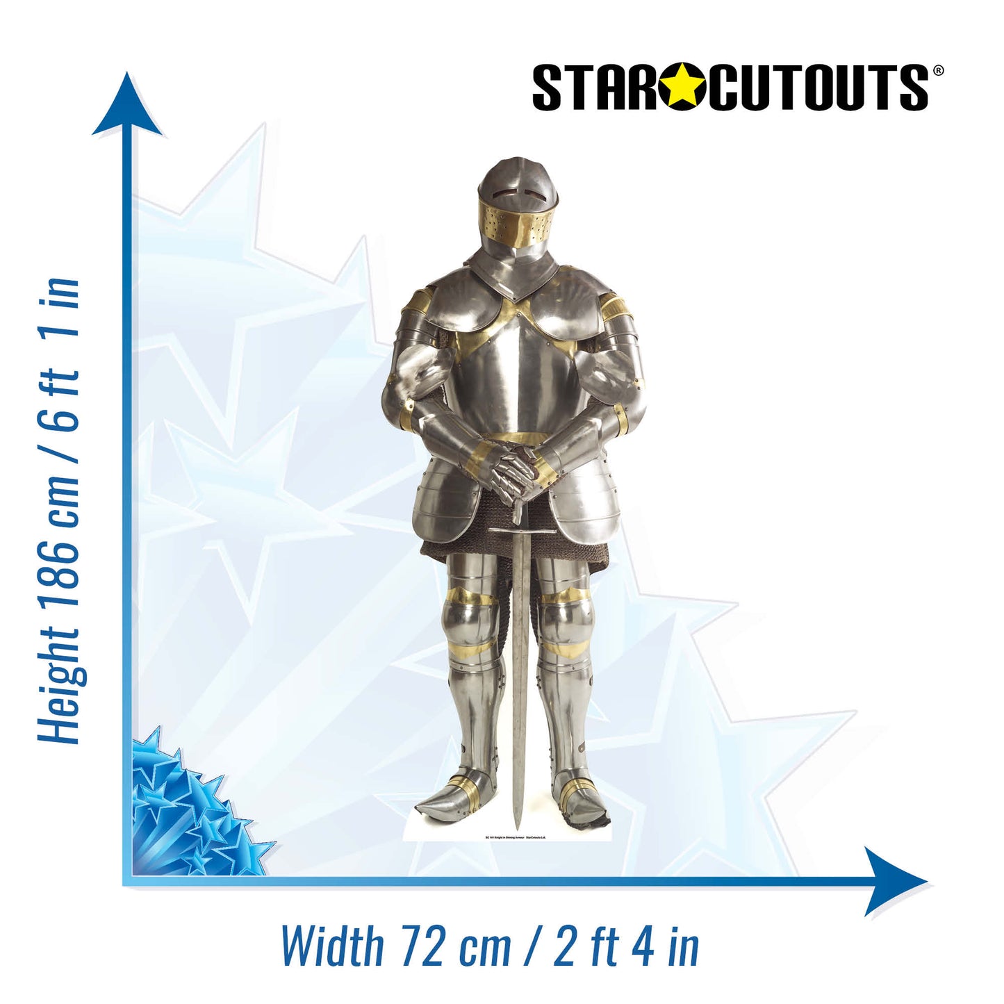 SC141 Knight in Shining Armour Cardboard Cutout Height 186cm